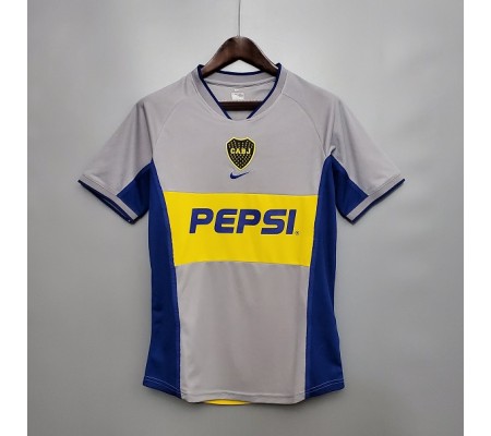 Boca Juniors 01/02 Away Grey Soccer Jersey